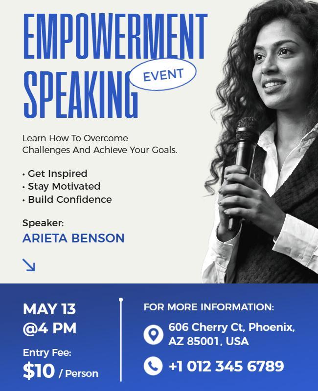 Empowerment Speaking Event Poster Template