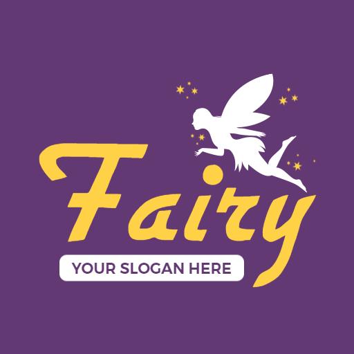 Enchanting Purple Fairy Design Featuring Magical Elements Logo Template