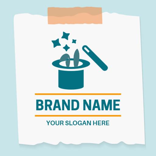 Enchanting Wizard Hat and Magic Wand Design Logo Template