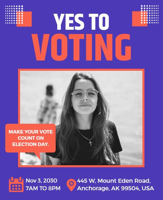 Encourage Voting Awareness Campaign Flyer Template