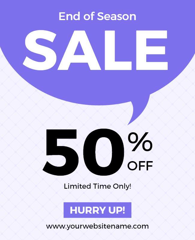 End Of Season 50 Discount Sale Flyer Template