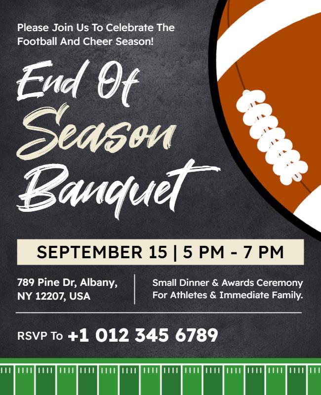 End of Season Banquet Celebration Flyer Template