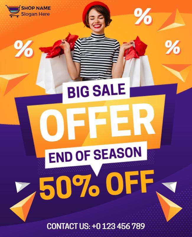 End Of Season Big Sale Offer Flyer Template