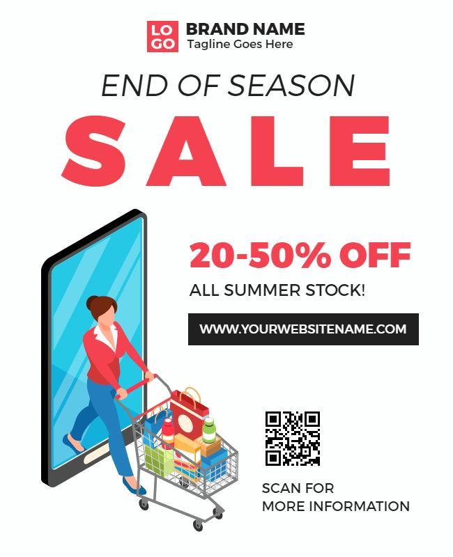 End Of Season Retail Sale Flyer Template