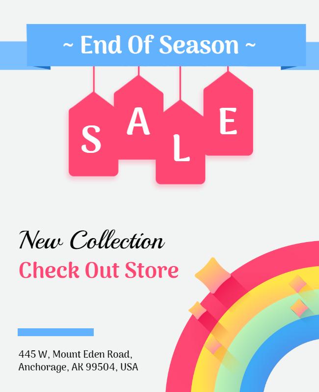 End Of Season Sale Announcement Flyer Template