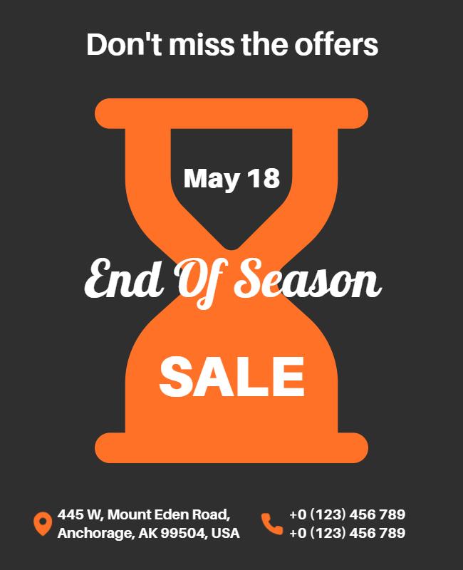 End Of Season Sale Event Flyer Template