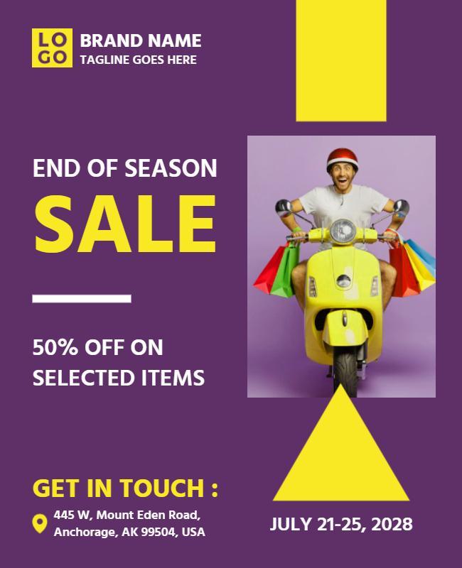 End Of Season Sale Promotion Flyer Template