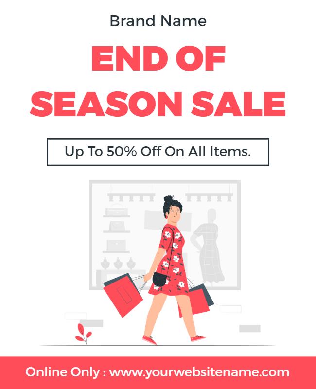 End Of Season Sale Shopping Flyer Template