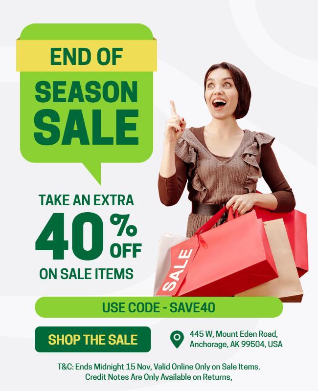 End Of Season Shopping Sale Flyer Template