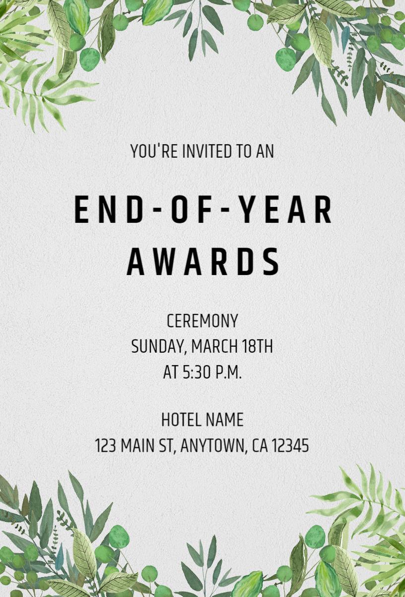 End-of-Year Awards Ceremony Celebration Invitation Template
