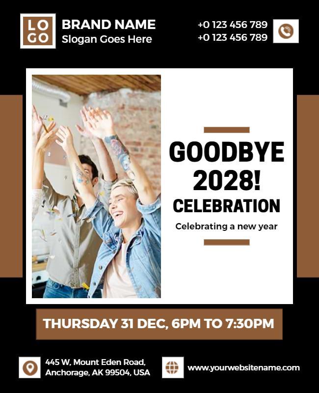 End Of Year Celebration Party Flyer Template