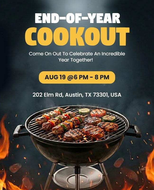 End-of-Year Cookout Celebration Flyer Template