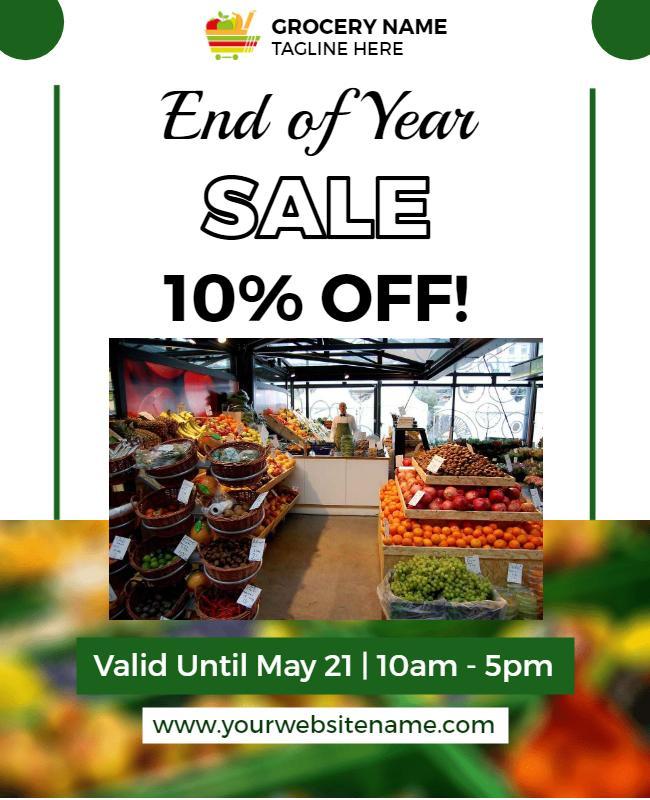 End Of Year Grocery Sale Flyer Template