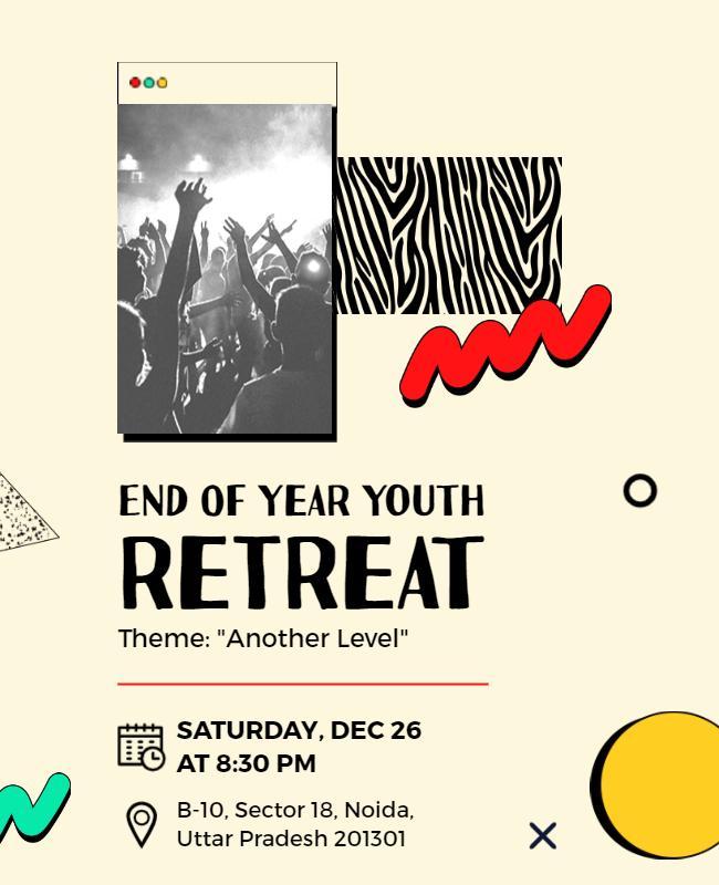 End Of Year Youth Retreat Flyer Template