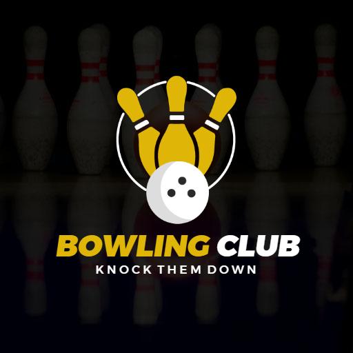 Energetic Bowling Theme Showcasing Club Spirit and Fun Logo Template