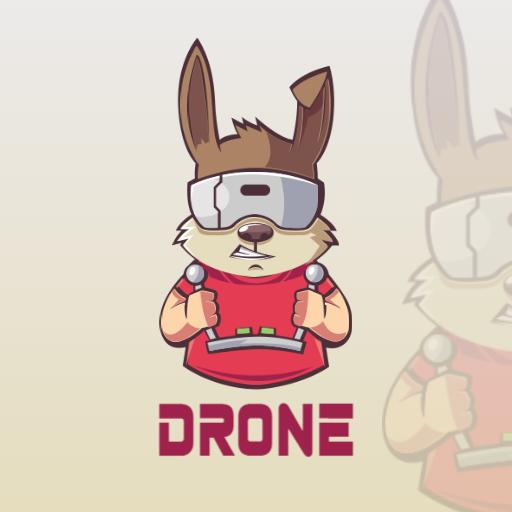 Energetic Character with Drone Racing Theme in Esports Logo Template