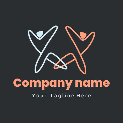 Energetic Dance Moves Representing Joyful Expression Logo Template
