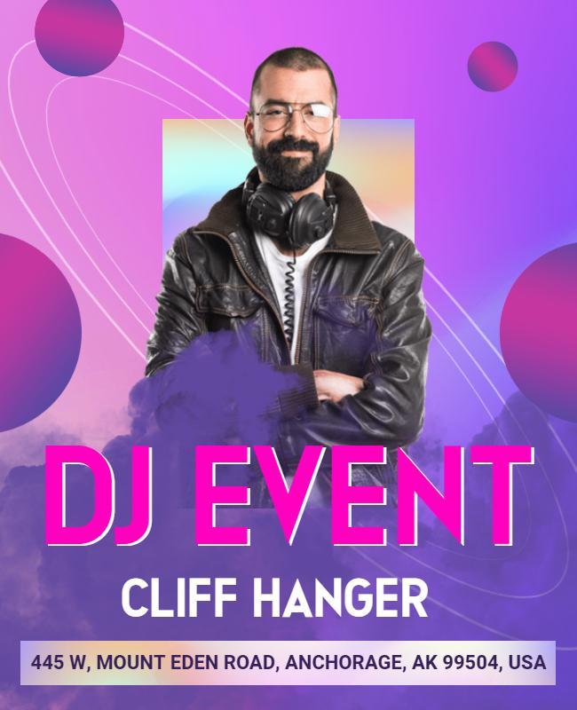 Energetic Dj Event Announcement Flyer Template