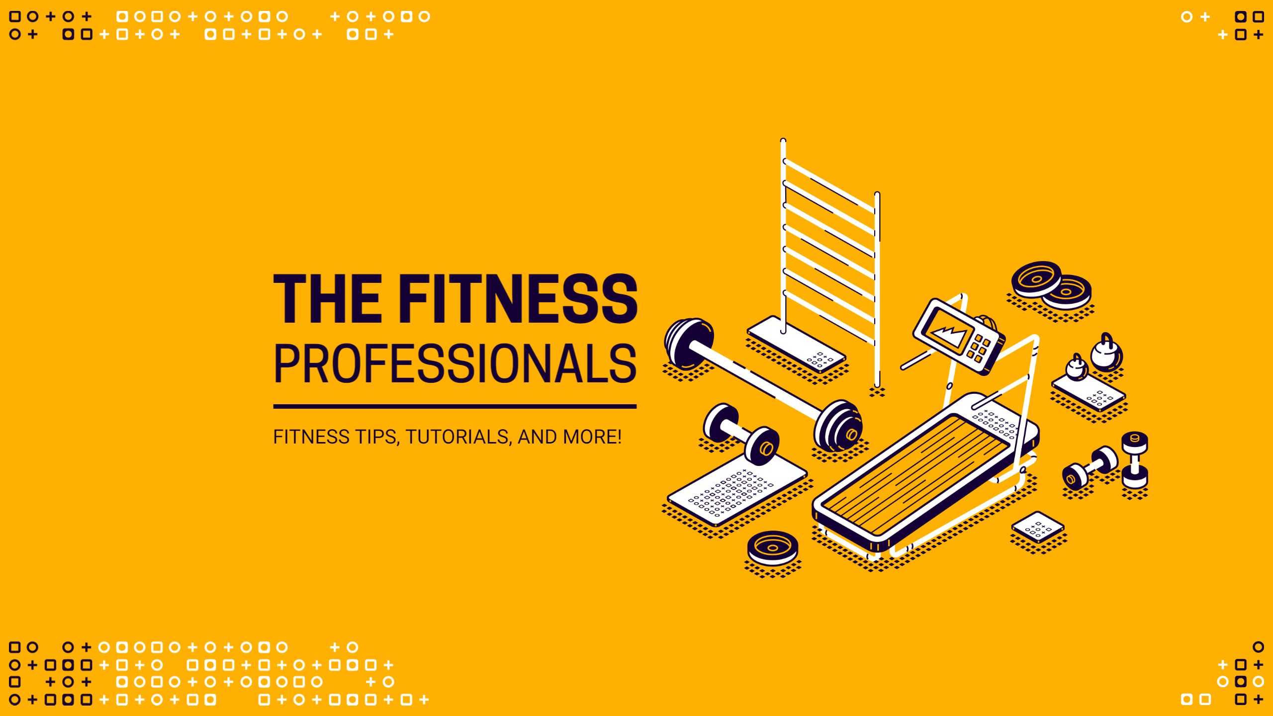 Energetic Fitness Equipment on Bold Yellow YouTube Banner Template