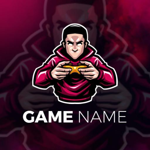 Energetic Gamer Holding Controller in Dynamic Esports Logo Template