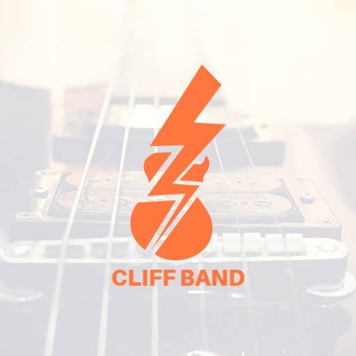 Energetic Orange Lightning Symbol for Rock Band Logo Template