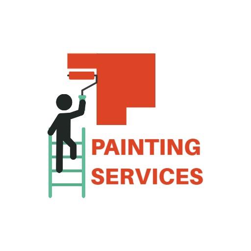 Energetic Red and Green Ladder Design for Painting Logo Template