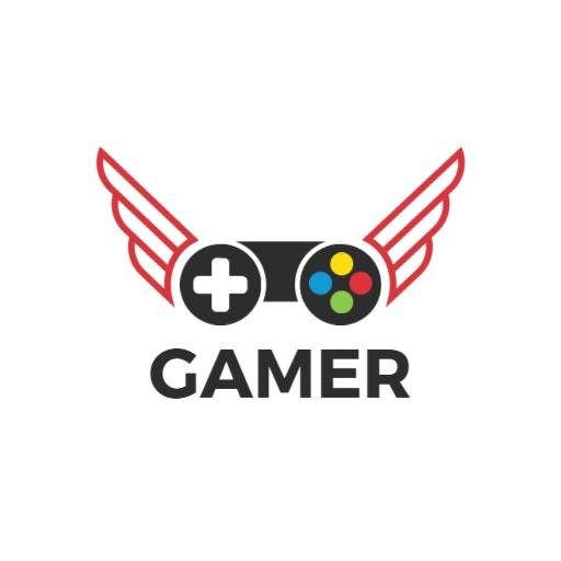Energetic Wings and Controller Design for Gaming Logo Template