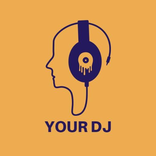 Energetic Yellow Background Featuring Your DJ Design Logo Template