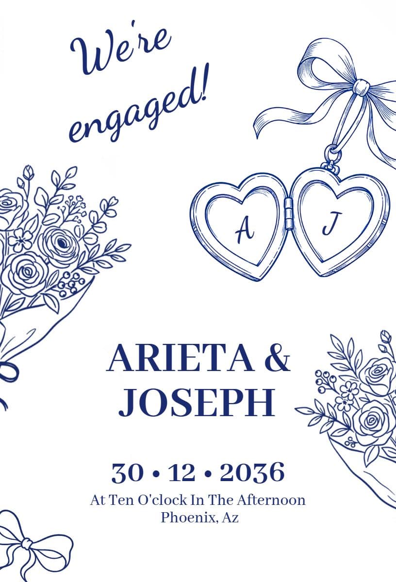 Engagement Celebration Announcement Template