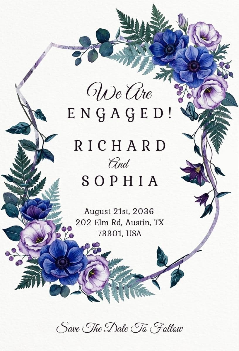Engagement Celebration Invitation Announcement Template