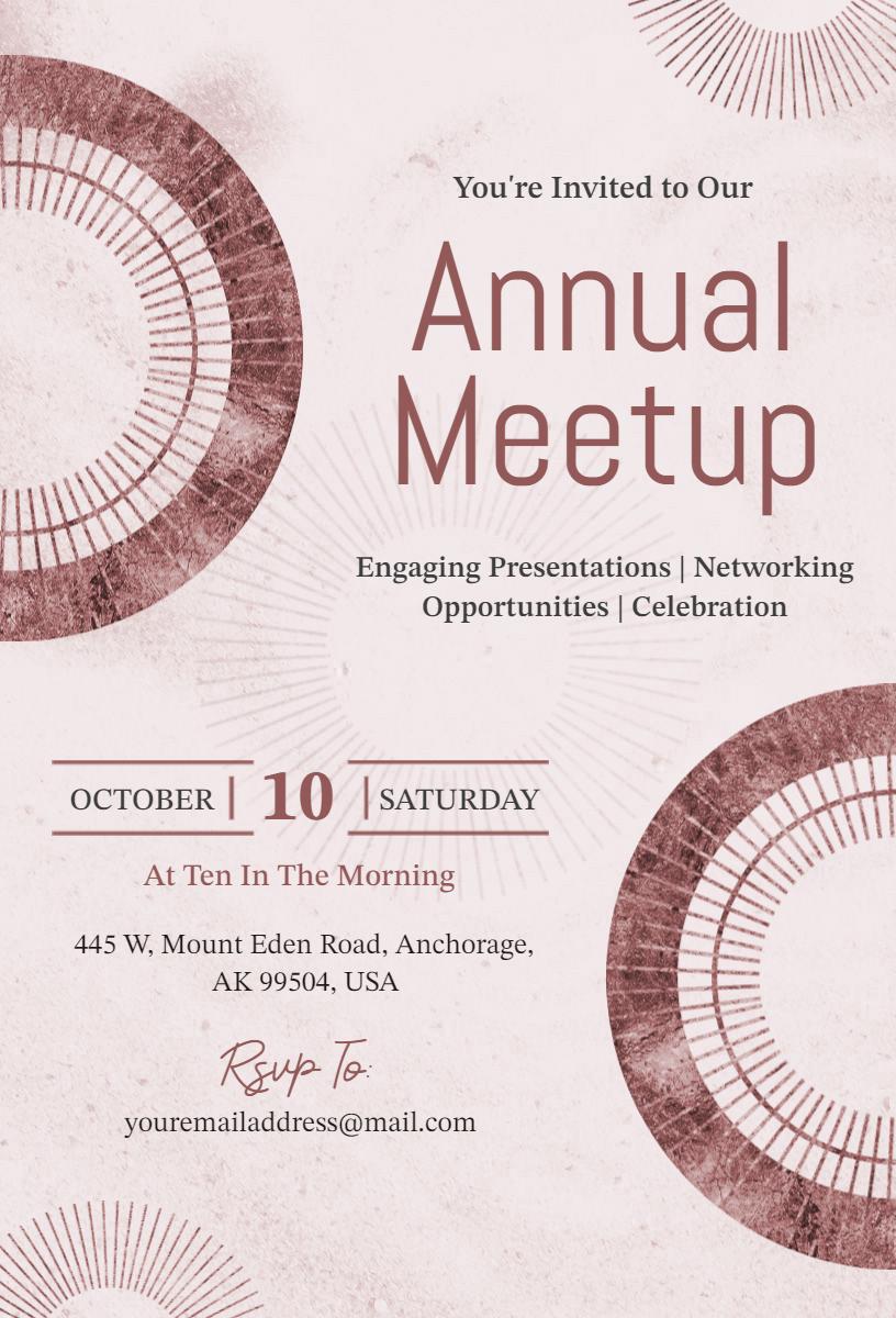 Engaging Annual Business Meetup Networking Invitation Template