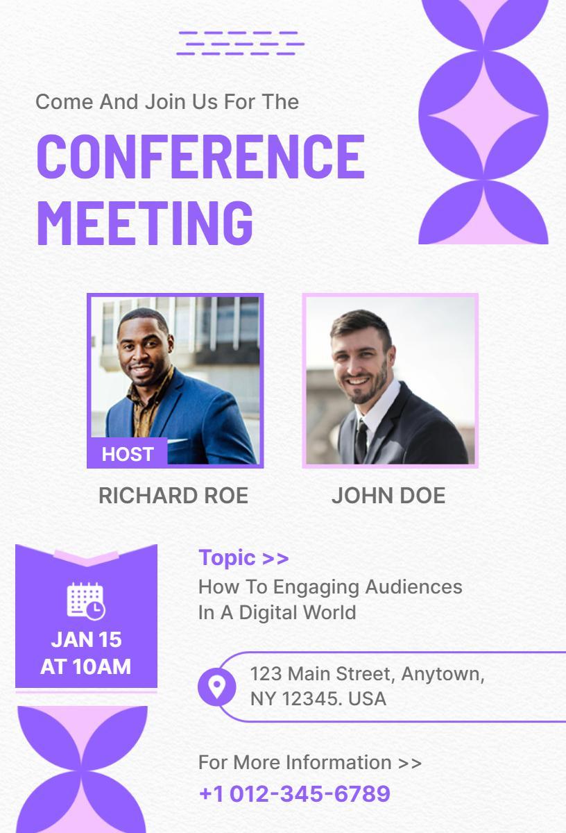 Engaging Audience Digital World Conference Invitation Template