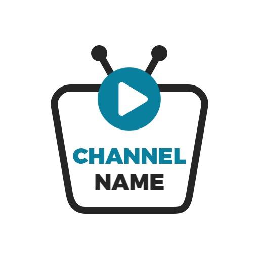 Engaging Blue and Black Design for YouTube Channel Logo Template
