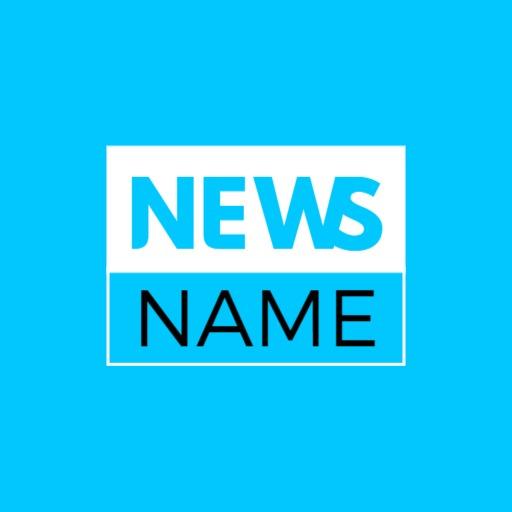 Engaging Blue and White Logo for Breaking News Updates Logo Template