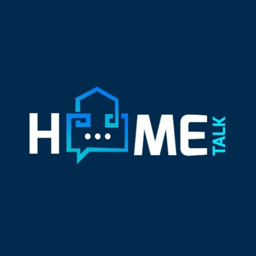Engaging Blue Home Communication for Meaningful Conversations Logo Template