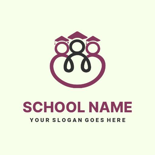 Engaging Community of Students with School Identity Logo Template