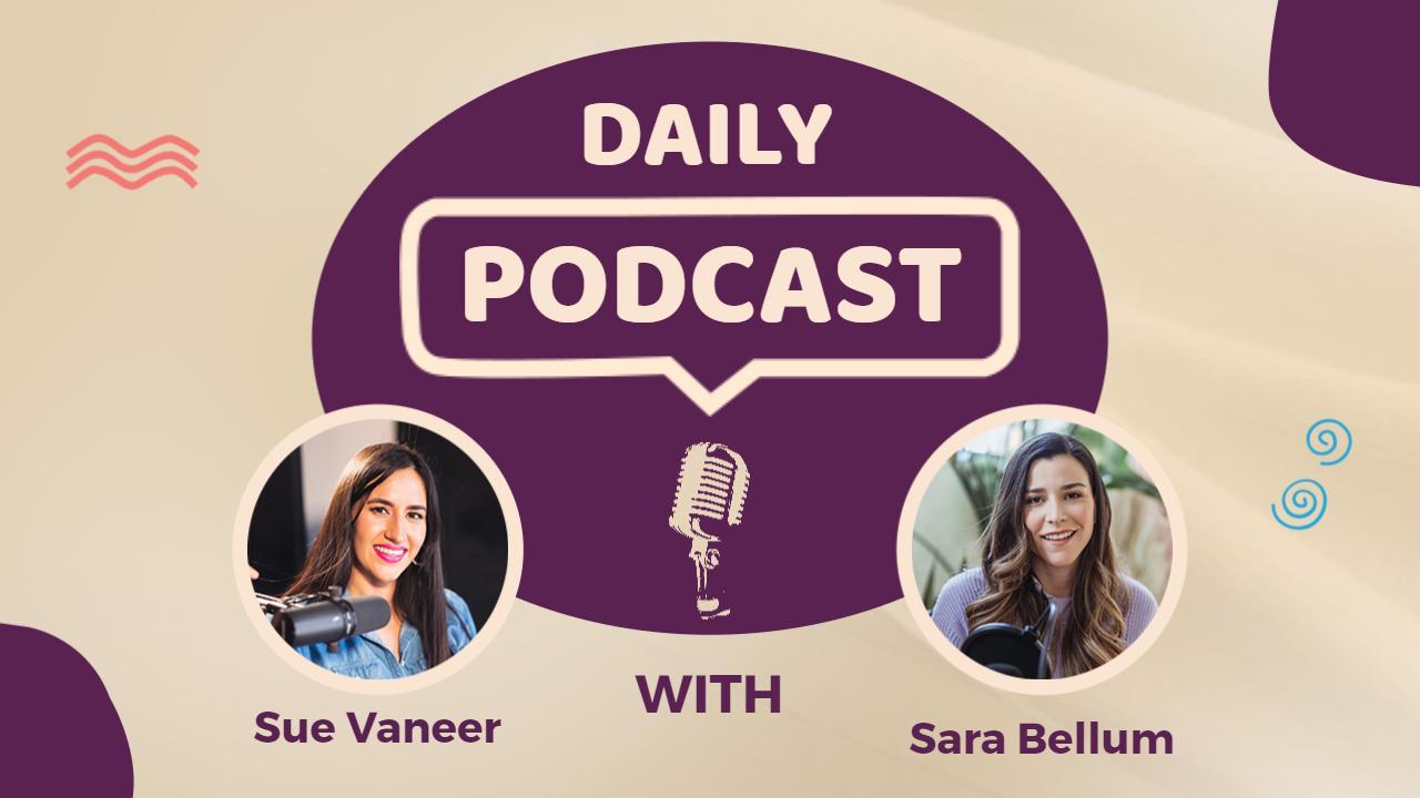 Engaging Daily Podcast Discussion YouTube Thumbnail Template