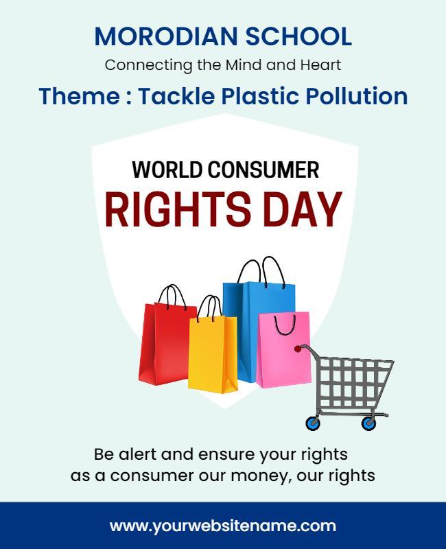Engaging Eco-Friendly Plastic Pollution Awareness Poster Template