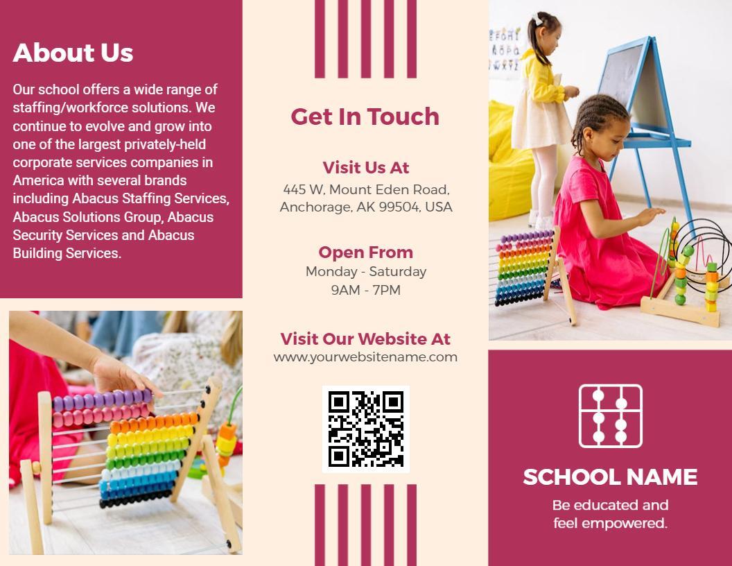 Engaging Education Abacus Learning and Math Program Brochure Template