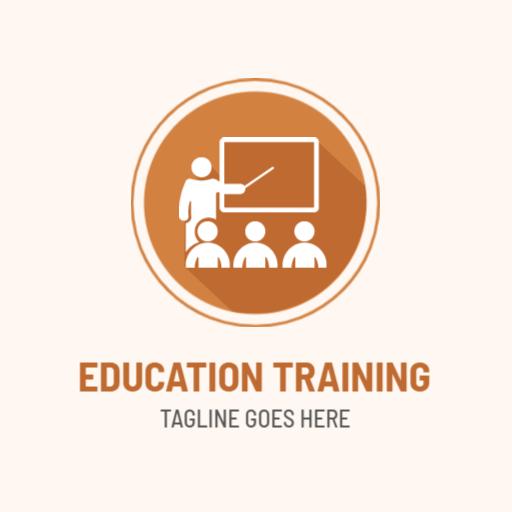 Engaging Education Training Icon Illustrating Knowledge Sharing Logo Template
