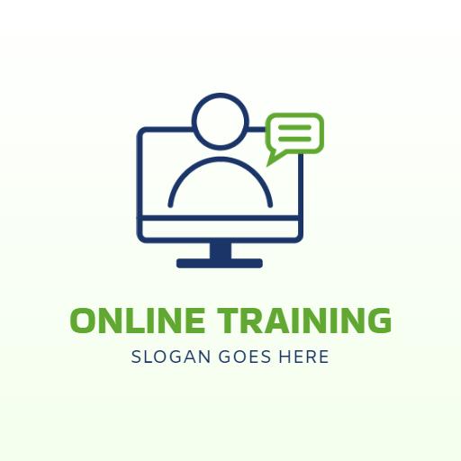 Engaging Green and Blue Design for Online Shop Logo Template