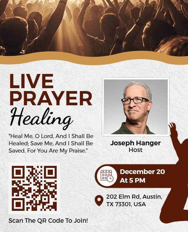 Engaging Live Prayer and Healing Event Flyer Template