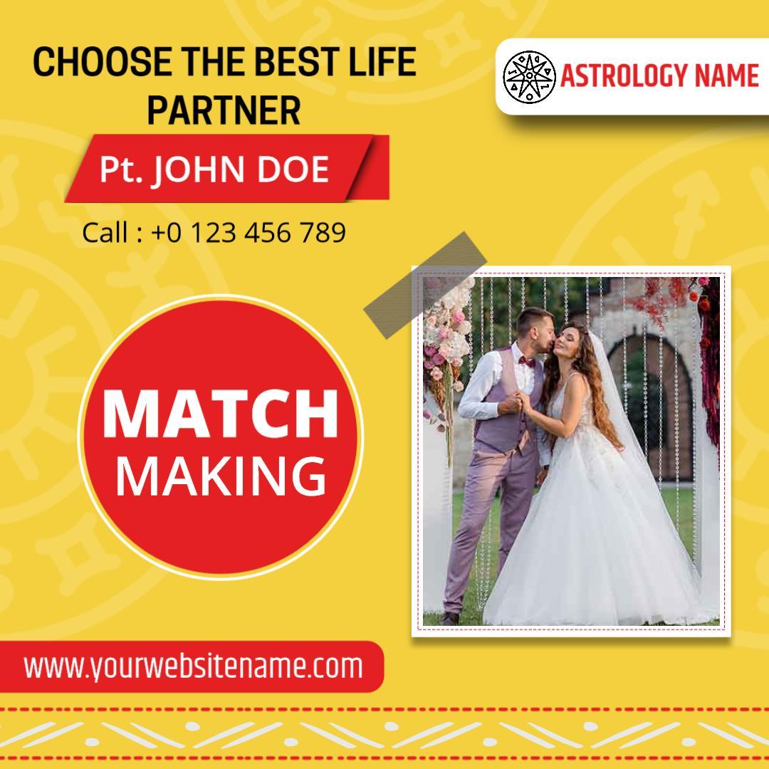 Engaging Matchmaking Service with Romantic Theme Ad Template