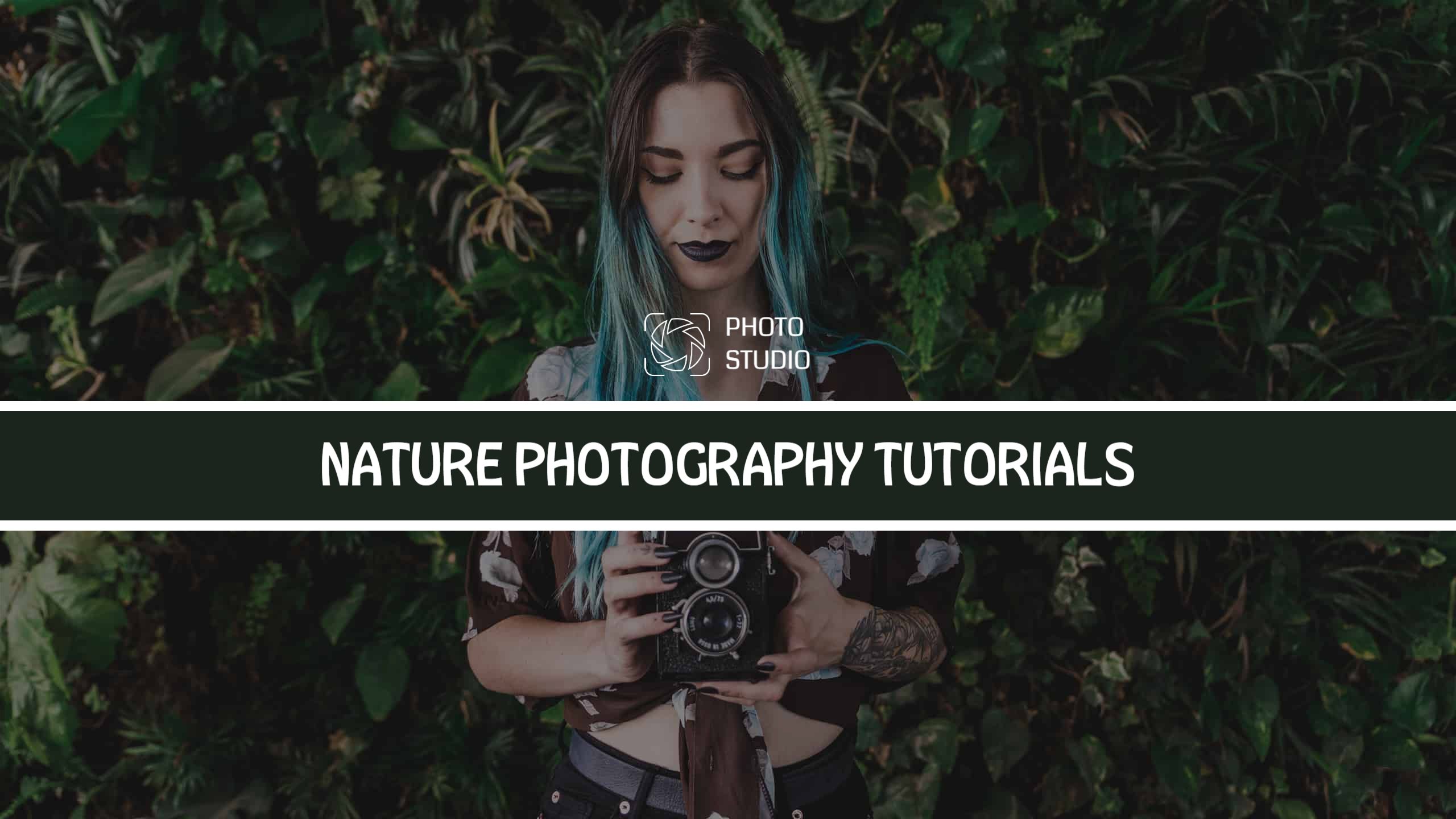 Engaging Nature Photography Tutorials with Greenery YouTube Banner Template