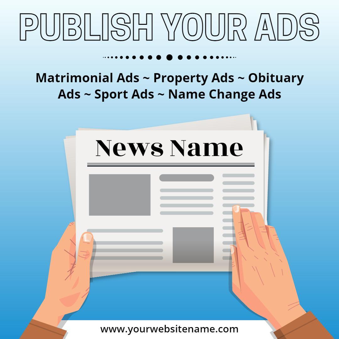 Engaging Newspaper Ad Design for Multiple Advertisements Ad Template