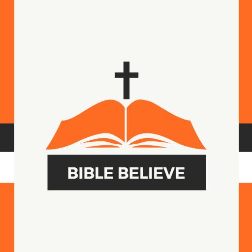 Engaging Orange and Black Theme for Bible Study Logo Template