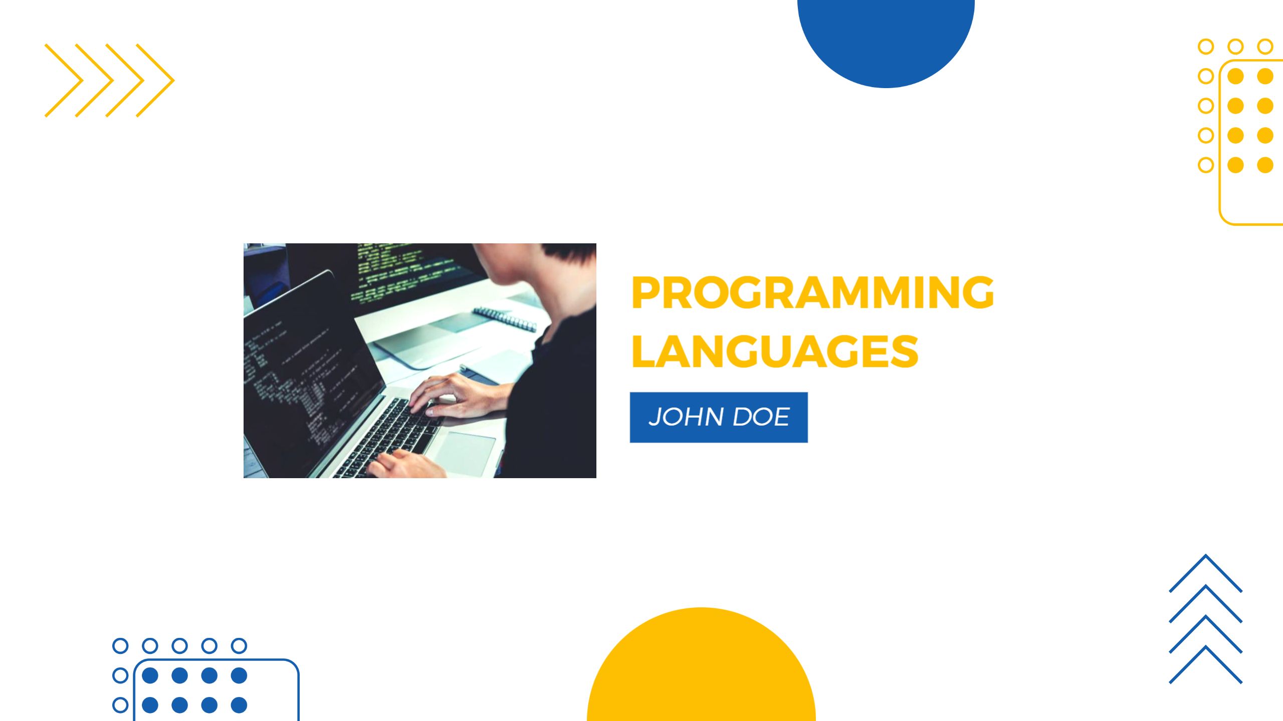 Engaging Programming Languages Insights with Bright Yellow Accents Banner Template