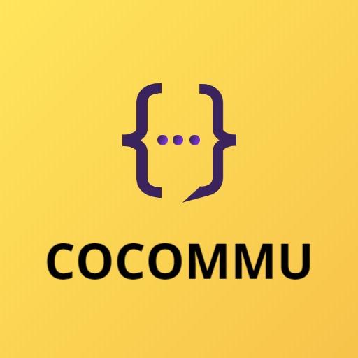 Engaging Purple and Yellow Design Showcasing Communication Logo Template