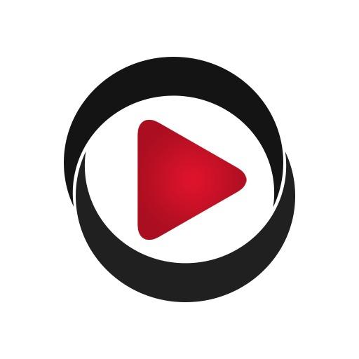 Engaging Red Play Button Design for YouTube Channel Logo Template