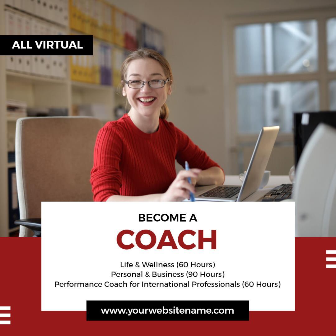 Engaging Virtual Coaching Program for Professional Development Ad Template
